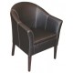 Wooden upholstered armchair