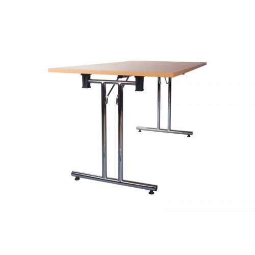 Folding chromed steel table base